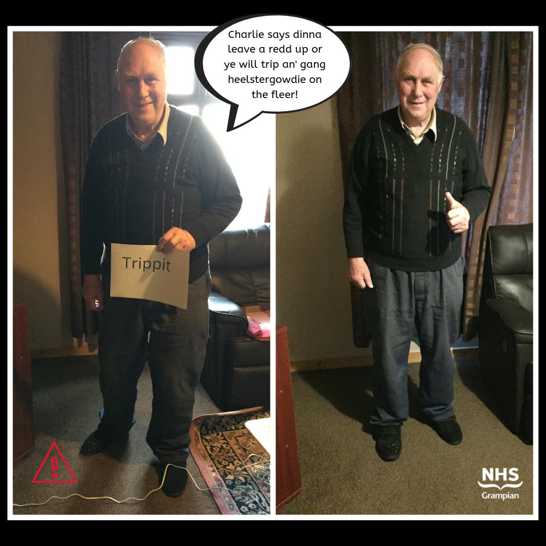 NHSGrampian's tweet photo. Its #FallPreventionAwarenessWeek. Here's our #DoricGuideToFallsPrevention. Today's word is "Trippit"... https://t.co/Fl2YM5H64p