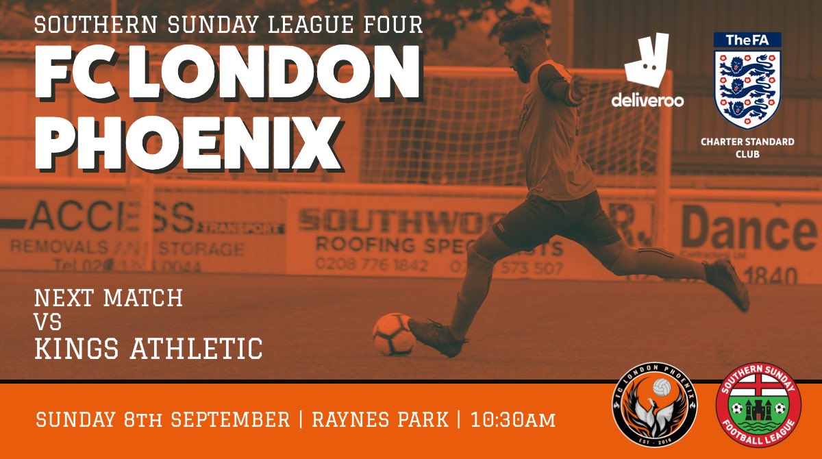 FCLondonPhoenix's tweet image. Next up is a tough test away to Kings Athletic, can we make it 2 wins from 2?

@SouthernSunday
