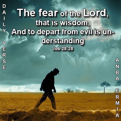 the fear of god is to depart from evil