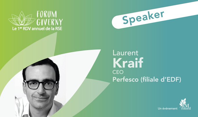 Steven_LEJ's tweet photo. Ce vendredi au #ForumGiverny @RMconseil, 1er RDV annuel de la RSE, Laurent Kraif, CEO #Perfesco, fililale @EDFofficiel participera à la table-ronde "Impact investing, labellisation des produits financiers, finance durable : comment booster l’investissement responsable ?" https://t.co/aKxVFIWkIJ