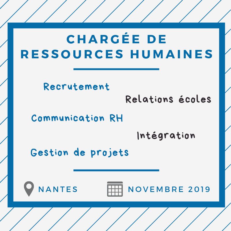 MarineLoubert's tweet photo. A la recherche d'un poste en Développement RH à #Nantes à compter de novembre 2019. N'hésitez pas à me contacter ! #job #RH #communication https://t.co/VyOUTzyGoH