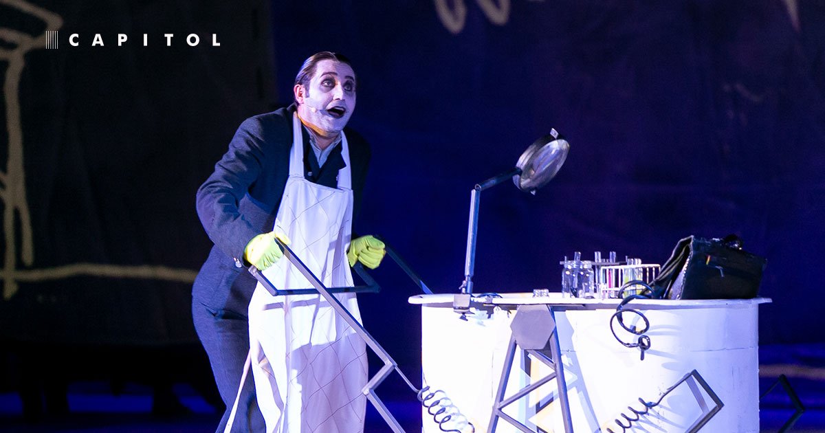 TeatrCapitol's tweet photo. „Piosenkę o odciętej dłoni” tym razem zaśpiewa Maciej Maciejewski, od najbliższego piątku do niedzieli - Wiktor Frankenstein, w spektaklu w reżyserii Wojciecha Kościelniaka. Czy skradnie kolejne serca?
Bilety na https://t.co/ZO0GMRozyi
#TMCapitol #90latcapitolu #frankenstein https://t.co/Rgwg8TkgiJ