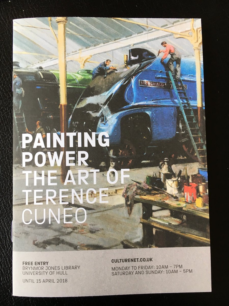 ArtCollectionHU's tweet image. We’re reminiscing today - here’s an exhibition throwback for #ThrowbackThursday - remember #PaintingPower and the beautiful art of Terence Cuneo? 
🚂 
For the next few Thursdays our #ArtoftheDay will explore our past exhibitions 🖼