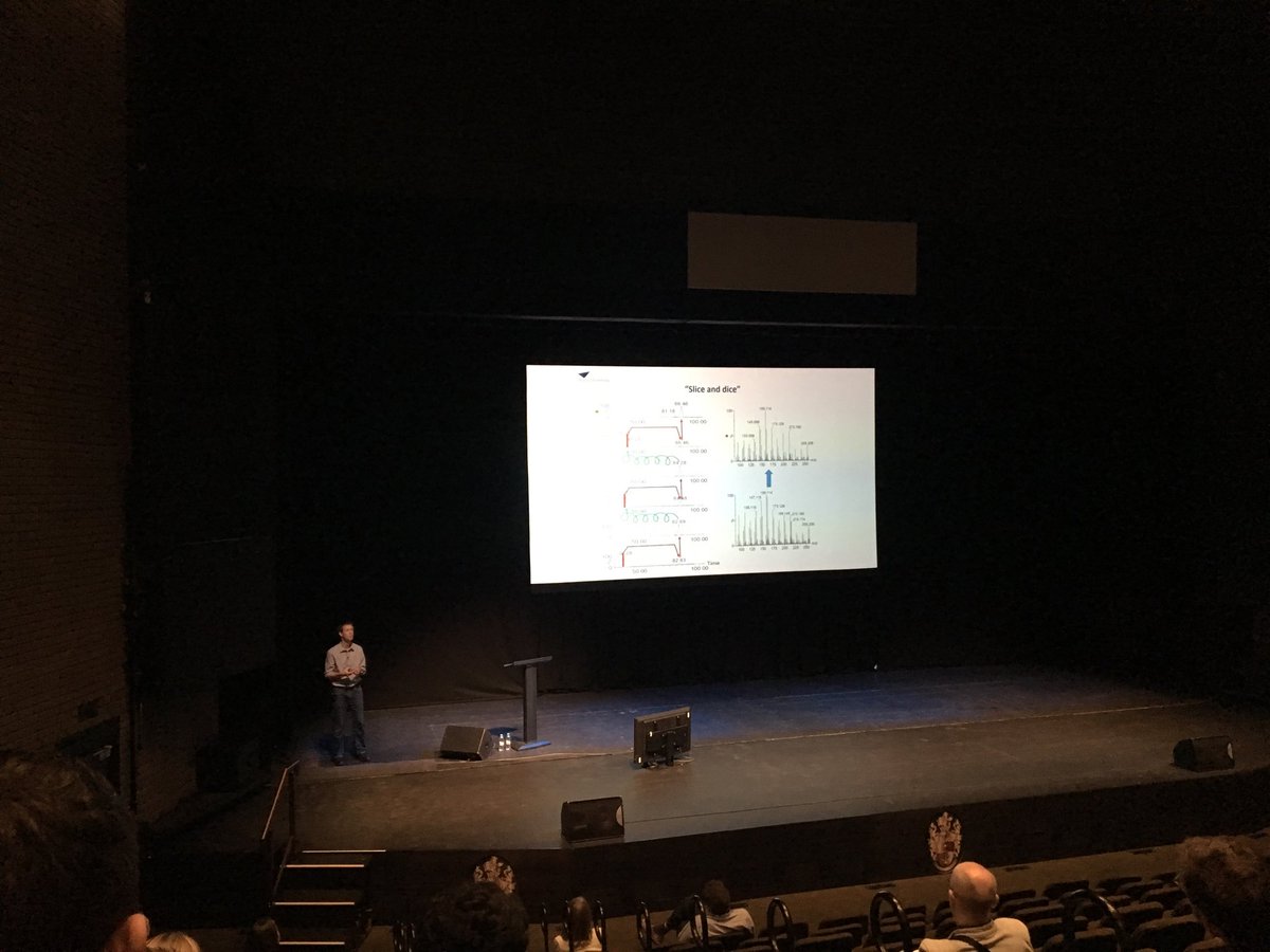 WatersAMST's tweet photo. Today at #bmss40 Prof Andy Pitt,  ⁦@AstonUniversity⁩, is telling us how he is ‘slicing and dicing’ lipids with the Cyclic IMS. Then using it for slicing, dicing and fragmenting. Awesome IMS^n! https://t.co/tdO9SK8yz7