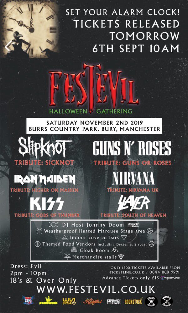 Set your Alarms for tomorrow #Festevil #burrscountrypark #halloween2019 #uktributes #bury