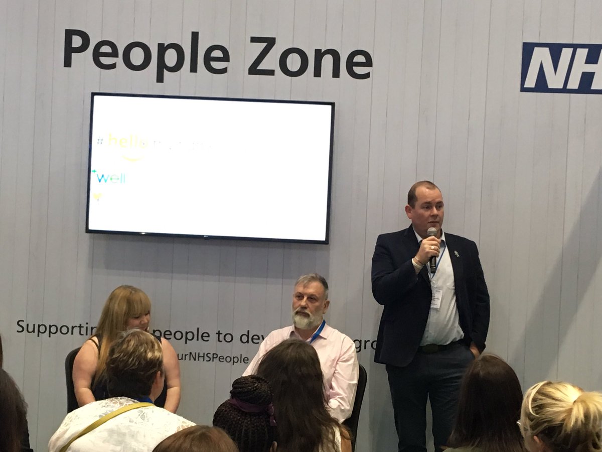 BriceEm's tweet photo. #hellomynameis play #Expo19NHS telling the story that pulled us all up short to remember common courtesy, kindness. Funny, sobering, tear jerking at times - important it still affects people - a fair few sniffs around me #amazinglegacy https://t.co/u8f5QzwHZs