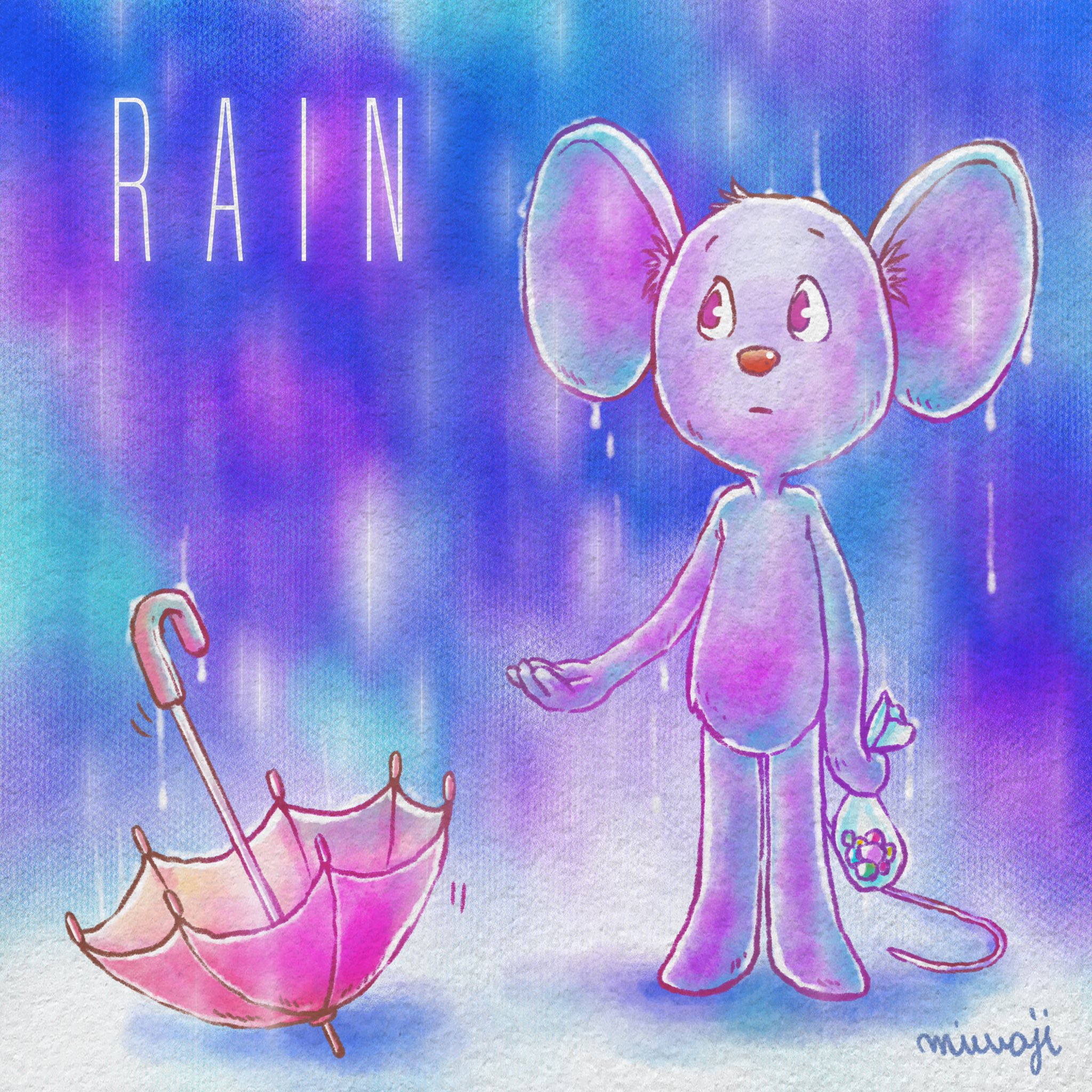Miwaji 突然 僕は雨に打たれたくなった 優しい雨の音を体で感じると何かに気がつく とても優しい気持ちになるんだ なんだすぐに君に会いたくなった イラスト 動物イラスト イラスト好き イラスト好きな人と繋がりたい T Co
