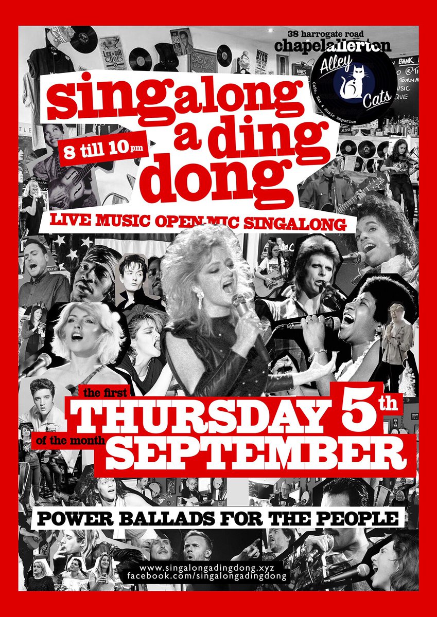 Its back again! First Thursday of every month we have our #singalongadingdong come on down this evening for a right old knee’s up...
.
.
.
💃🕺🎸🎼🥃🍺🍻🥂🍷🕺💃
.
.
#livemusic #leedsindependent #music #shoplocal #independent #openmic #karaoke #guitaraoke