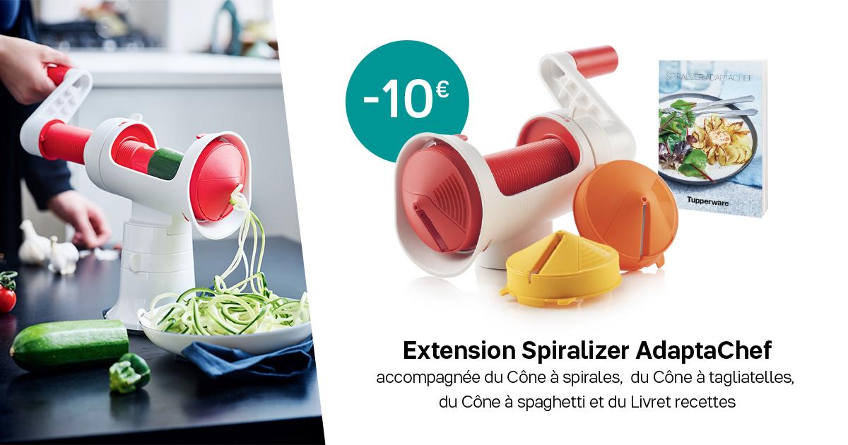 tupperware_fr's tweet photo. Faites connaissance avec le dernier né de notre famille #AdaptaChef 👉🏼 le SPIRALIZER !
Ce robot malin a fait son entrée dans notre nouveau #Catalogue 😍
Profitez d'une offre de lancement à découvrir uniquement jusqu'au 29 septembre 👉🏼 https://t.co/TGKTTLayRV https://t.co/H5xEJsAxHW