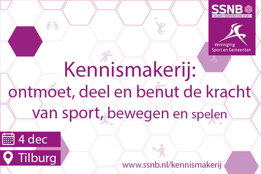 Sportservice_NB's tweet photo. SSNB is jarig en trakteert op kennis, inspiratie, inzichten, ontmoeting en uitwisseling. Op 4 december organiseren we samen met @VSGemeenten en vele partners De Kennismakerij: ontmoet, deel en benut de kracht van sport, bewegen en spelen. Save the date! https://t.co/NxI2u8mDft https://t.co/r3YA1EQe6d