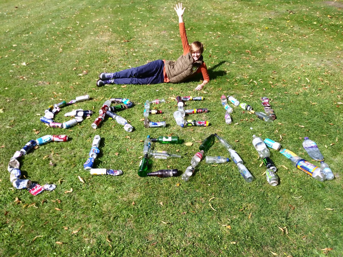 The first <a href="/CPRE/">CPRE, Campaign to Protect Rural England</a> #GreenClean in #Dorset took place this morning. Here is Sophie from Litter Free Dorset glamorously displaying some of the bottles and cans we collected! <a href="/DorsetCPRE/">Dorset CPRE - Campaign to Protect Rural England</a> #litter #LitterFreeDorset