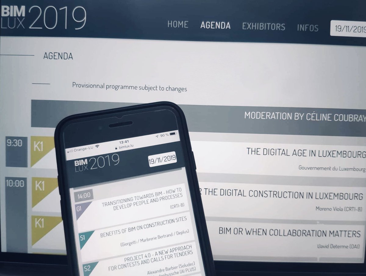 BIMLUX2019 – discover our program!

An entire day devoted to BIM: find out the overview about our speakers and thematic conferences on bimlux.lu !

<a href="/crtib/">CRTI-B</a>, @OAI_lu, <a href="/Neobuild_sa/">Neobuild</a>, @Luxembourg_RTO
