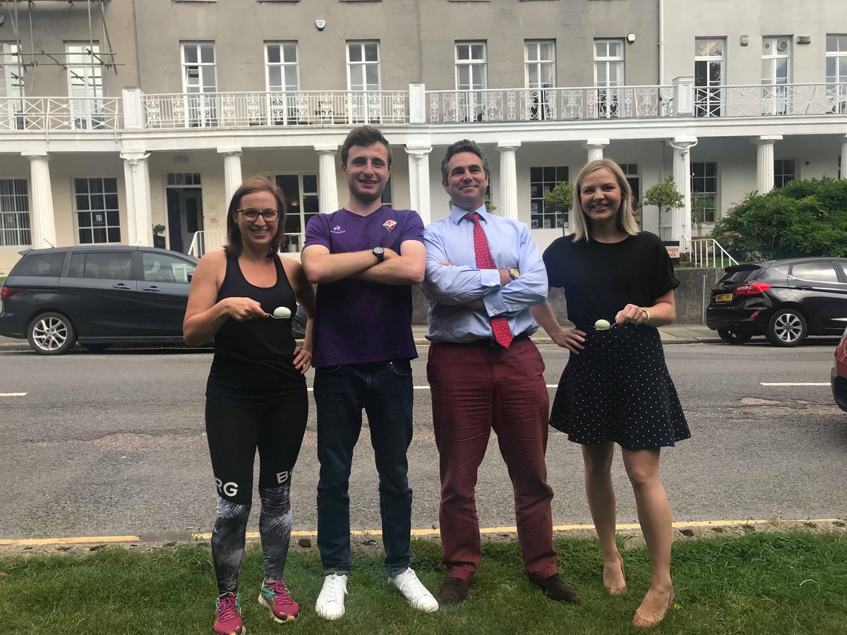 We went head to head with @KnightFrank Exeter in a practise egg and spoon race earlier this week ahead of the @CHICKScharity Superstar Games… looking forward to taking them down on the 17th! 💪