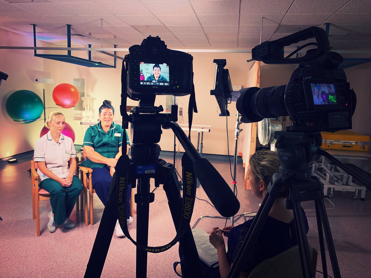 Filming the amazing #coretherapies team @lancshospitals for Season 3 of ‘24hours’ 🎥💚 
#staffengagement #recruitment #marketing #nhs #video #photography @BL_LTHTR @DevelopingLancs