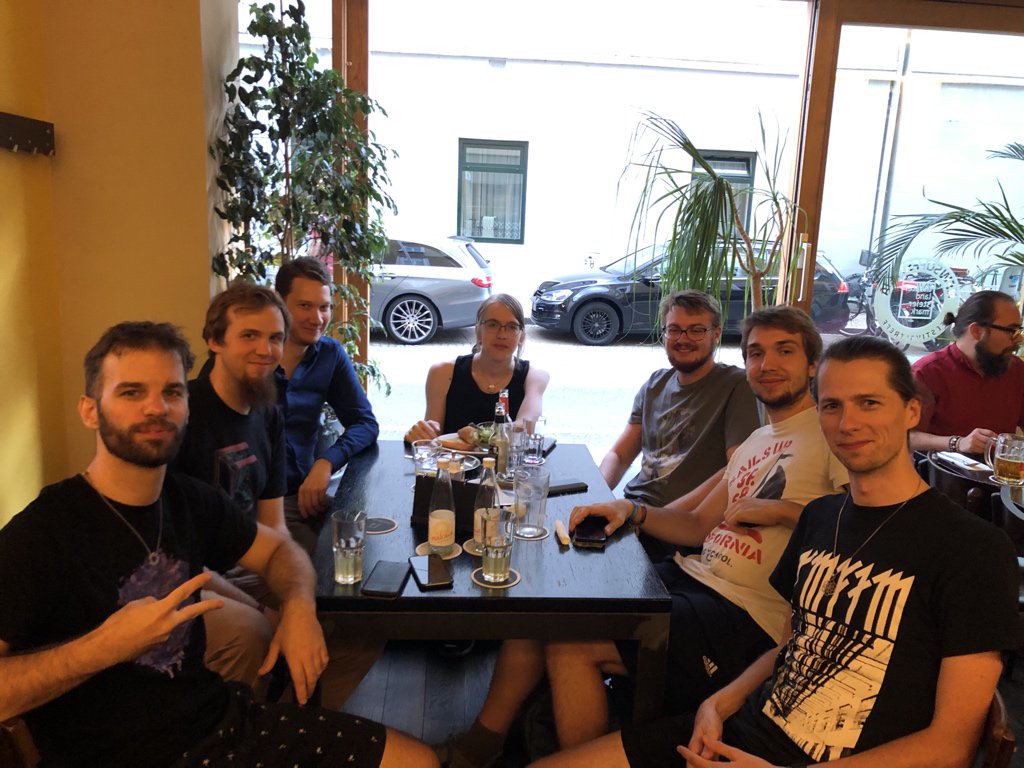 Kicking off #gddg19 with some lovely people! Anyone wants to join us at Die Scherbe?