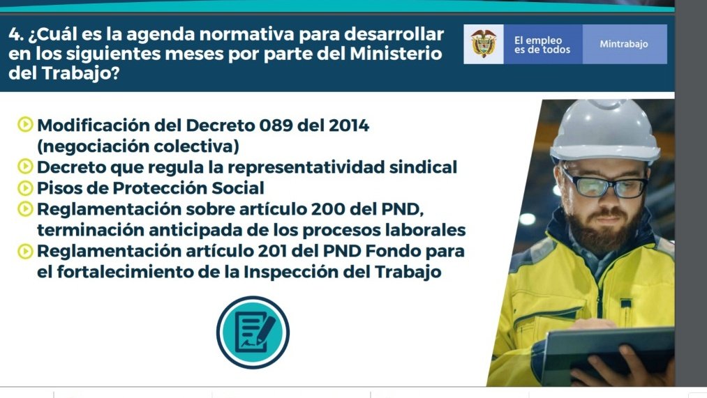 PalmaEdwin's tweet photo. No podemos descuidarnos porque nos imponen el querer de los empresarios. Aquí parte de la agenda de @MintrabajoCol en #Colombia 🇨🇴 https://t.co/2VkwmoFB3t