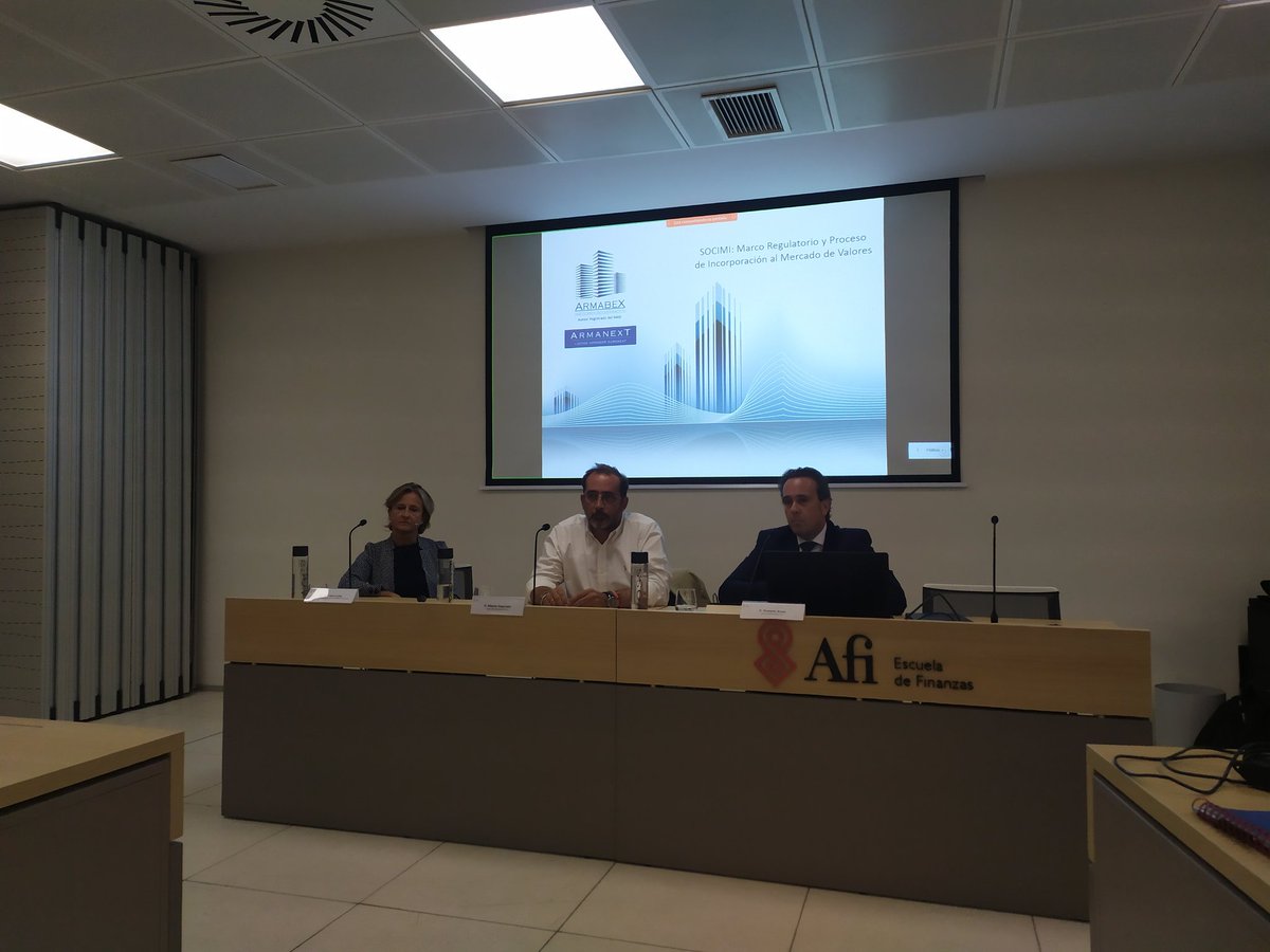 Comenzamos la sesión sobre el mercado español de SOCIMIS en Afi Escuela.