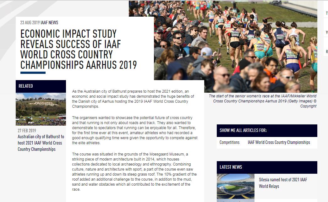 LagatJustin's tweet photo. The @Aarhus2019 was a great success and points to future success of the cross country event. #Bathurst2021 #Aarhus2019 https://t.co/I3nCImdONL
