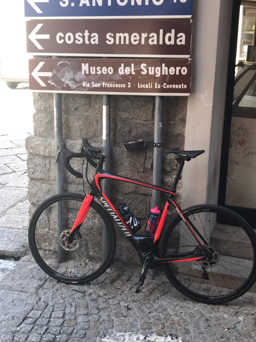 paulswhispers's tweet photo. Felling lucky to have my #specialized #roubaix on the cobbled streets of northern #Sardinia. My wife’s #celestegreen #bianchi gets more nods of approval from the locals. https://t.co/CRX2mpM1UG