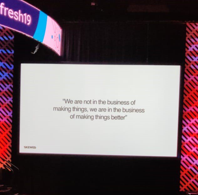 FreshworksInc's tweet image. &quot;If you are trying to change the world [as a business], you have to give something back as well&quot;- Marcus Engman,  Former Head of Design at @IKEAUSA. #Refresh19

#DemocraticDesign #ExperienceMatters