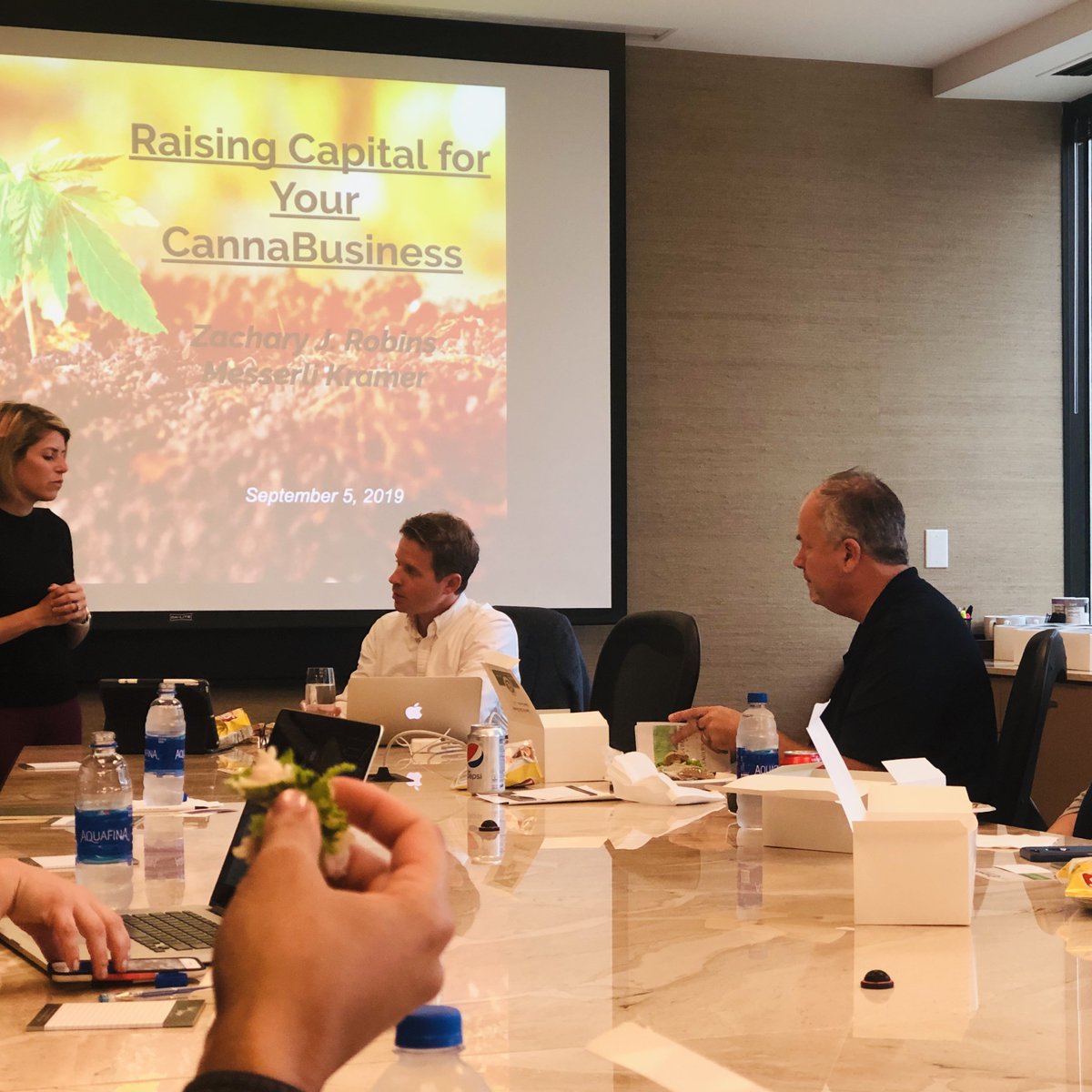 CANNAdotMN's tweet photo. We’re at the @BluntStrategies Cannabis Strategy Series hosted by #MesserliKramer 

Today we’re learning from @ZJROBINS on how to Raise Capital for your Cannabusiness

What questions do you have?

#bluntstrategies #cannabusiness #hemp #hempmedia #mnhemp https://t.co/Pe74Xbt1P9