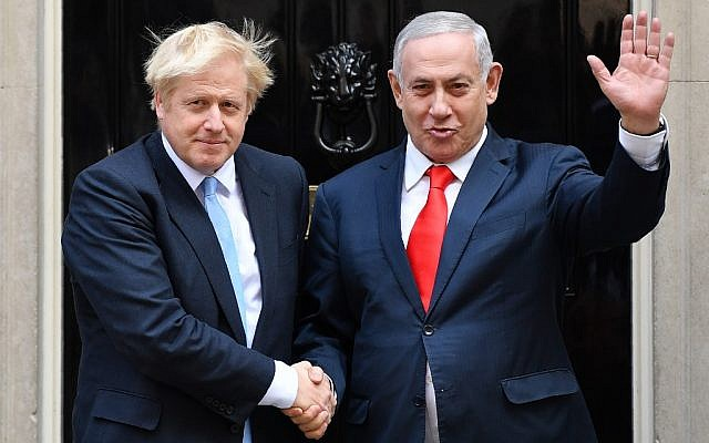 Whilst Brits are holding their breaths over #Brexit, BoJo is more interested in protecting #Israel's right-wing, apartheid government. I guess licking the boots of #SaudiArabia wasn't enough.

<a href="/BorisJohnson/">Boris Johnson</a>, get it right: You don't represent #Netanyahu or #MBS. You represent us.
