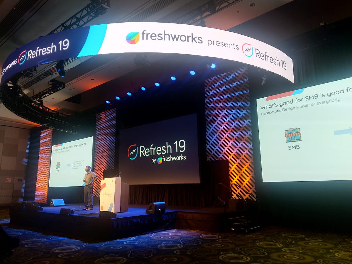 FreshworksInc's tweet image. #DemocraticDesign works for everybody. #Refresh19 #ExperienceMatters