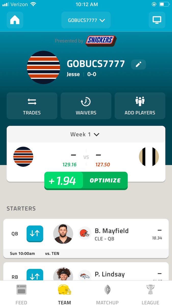 yodabongrip's tweet photo. @NFLFantasy  Let’s goooooo! https://t.co/LuPyGczWar