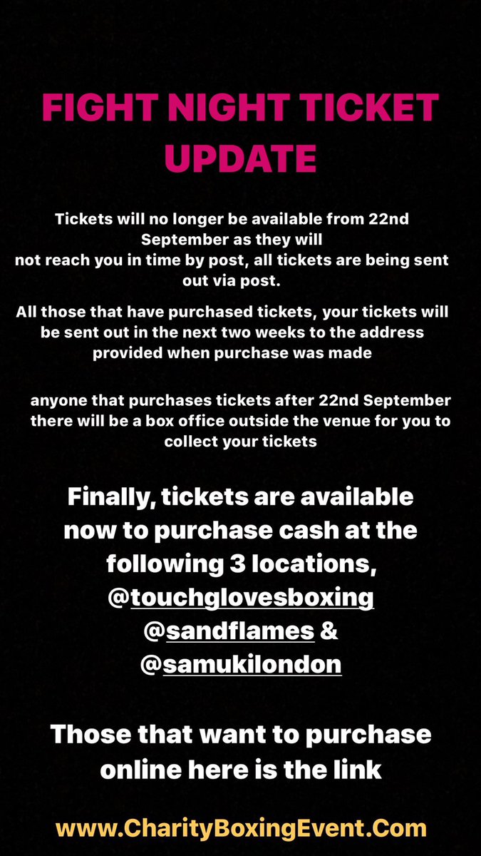 WinfinityEnt's tweet image. Ticket update for fight night - September 29th.