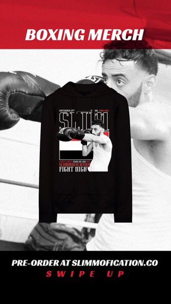 WinfinityEnt's tweet image. Official ‘Team Slim’ FIGHT NIGHT merchandise available NOW. Pre-ordering of merch ends on Sunday! slimmofication.co #September29th #TeamSlim
