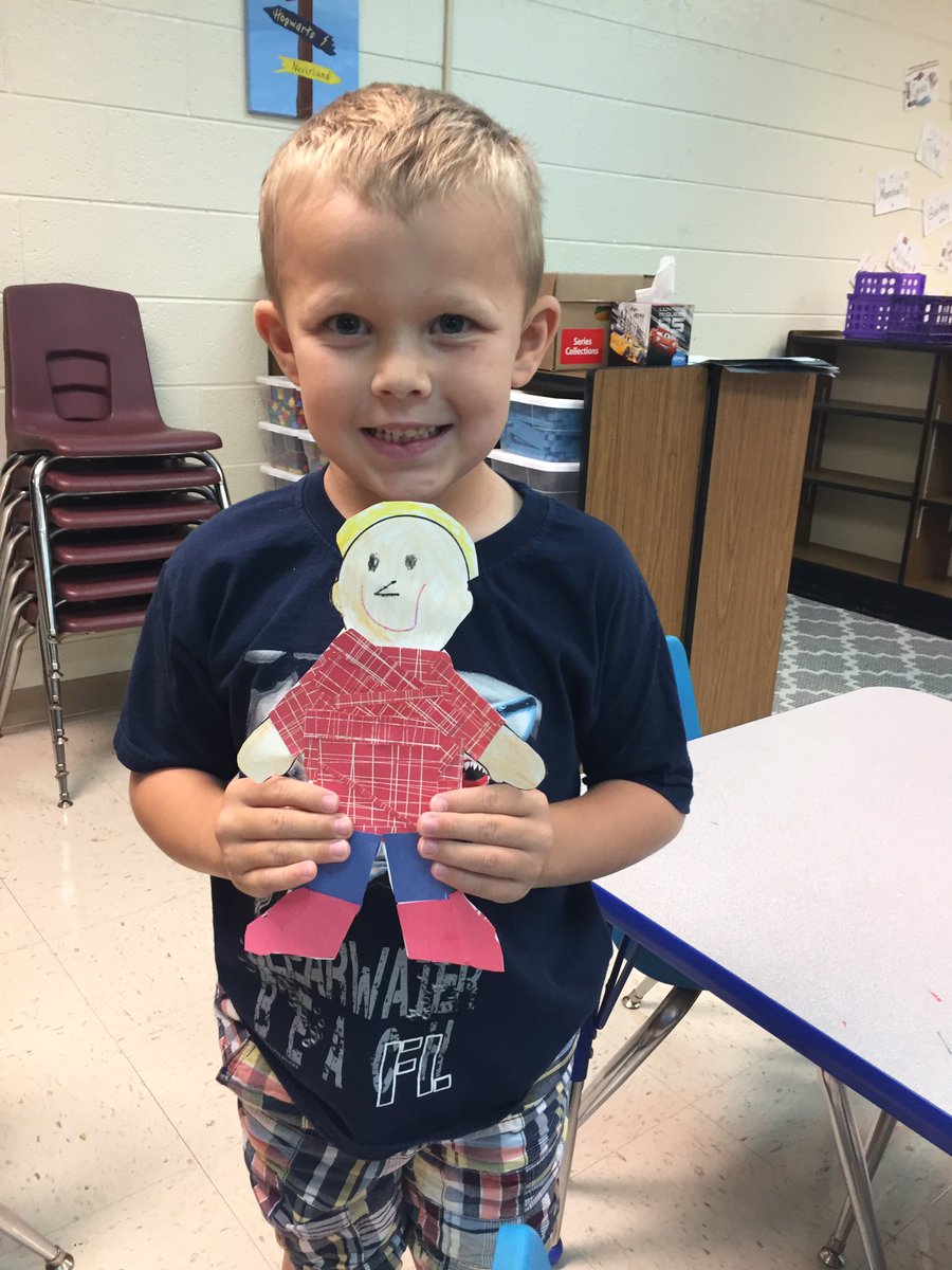 Today we read and learned about loving who we are and accepting differences in each other!! Then made paper dolls of ourselves. @EESMaher #oneCCPS