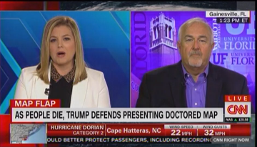 Actual CNN chyron: As people die, Trump defends presenting doctored map