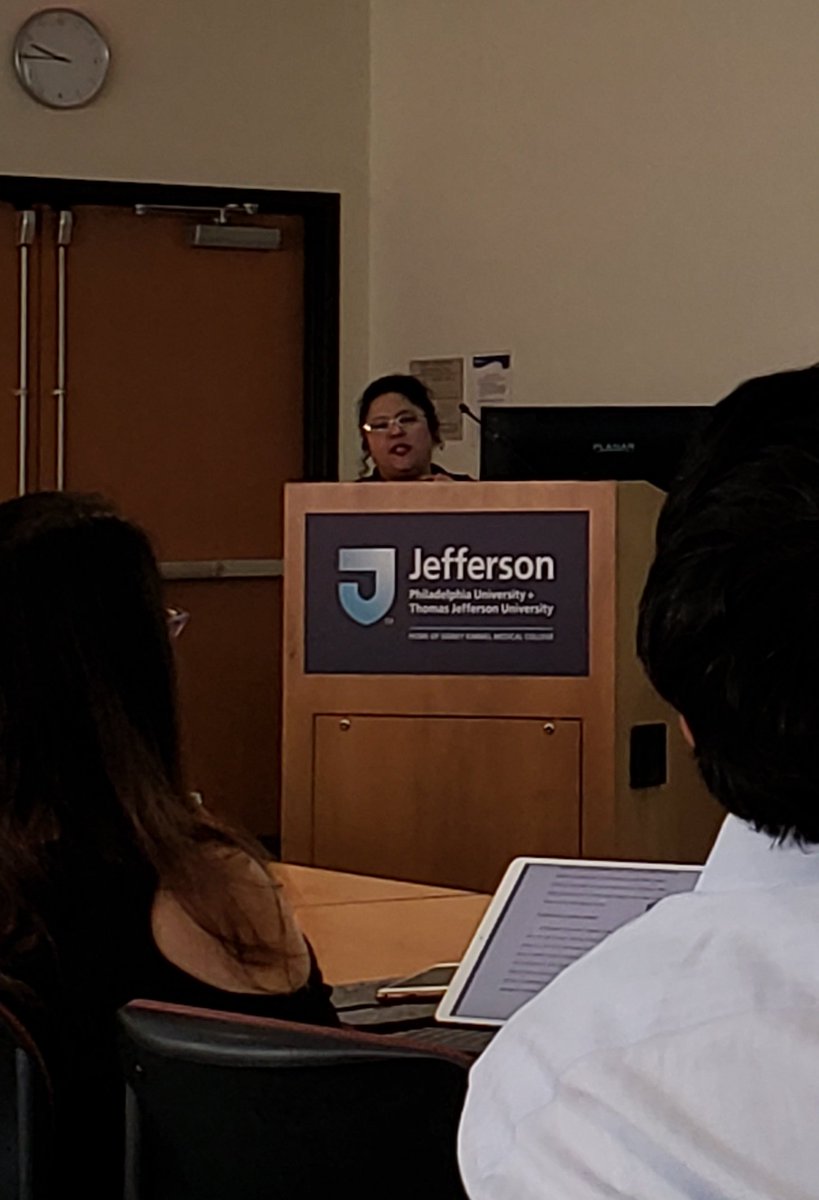 KozlowskiLisa's tweet photo. Excited to hear the thesis research of the very soon-to-be Dr. Ileine Sanchez on #melanoma treatments from the @AndrewEAplin lab @JeffersonUniv @ResearchAtJeff #JCLS #Bizbio #lifeatjeff #thesisdefense https://t.co/lHzORcUtMb