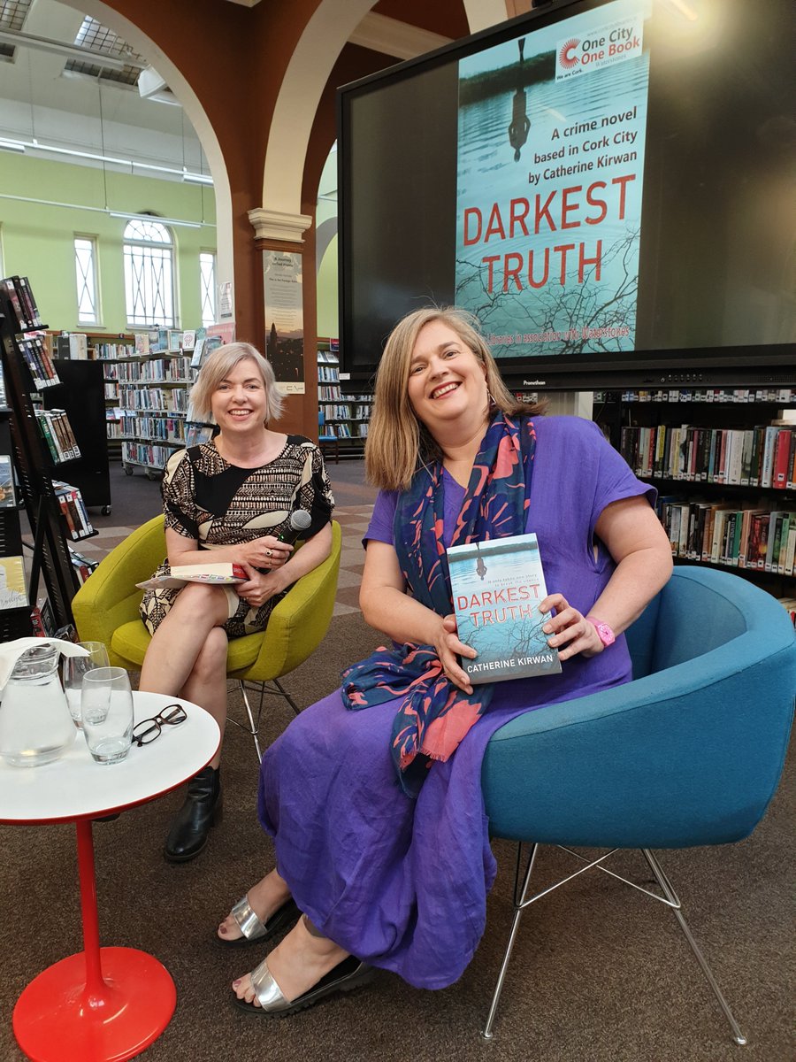 Capacity+ crowd for @catherinekirwan #DarkestTruth @corkcitylibrary #OneCityOneBook interview w @DanniLmc Brilliant choice! Go Catherine! 🌟