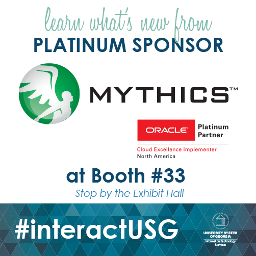 interact_USG's tweet photo. Stop by Platinum Sponsors @Oracle - @Mythics to learn what's new. Visit their booth #33 at @interact_USG - See you in Savannah!
#interactUSG https://t.co/ySjC5edrhf