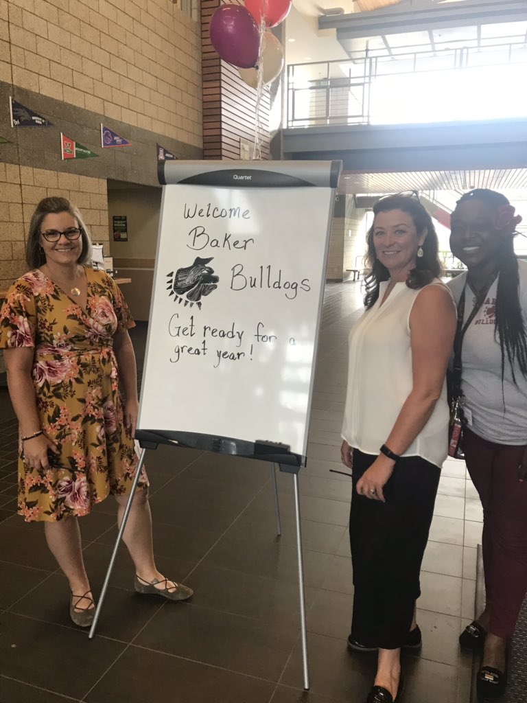 dhostet24's tweet photo. Excited to welcome back this yearโs Baker Bulldogs! #TPSFirstDay https://t.co/J4MG5cn1xl