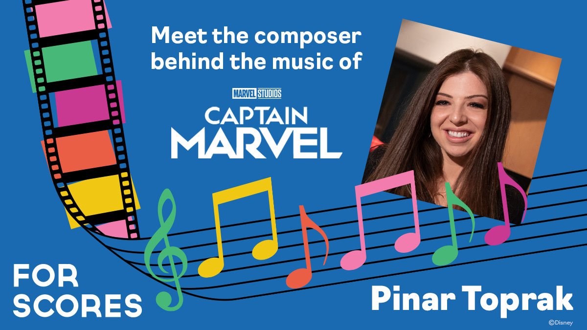 Sometimes the best ideas come when you least expect them. Find out where composer @PinarToprak was when she came up with the @CaptainMarvel theme on the latest episode of #ForScores #CaptainMarvel