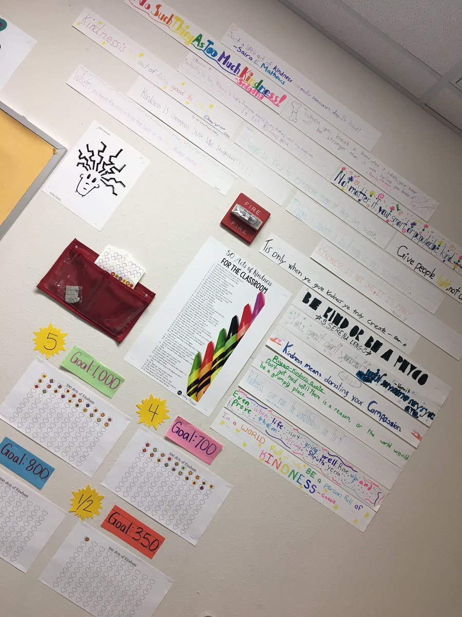 ashleyelm_gt's tweet photo. Thrilled to show off these #makeKINDNESSloud quotes from #bene5thtastic. Everyone has been working hard to spread kindness and reach their goals. #un4gettable #3rdgreative #creative2nd @AshleyElem #FISDQUEST https://t.co/ztzdl9aTH9