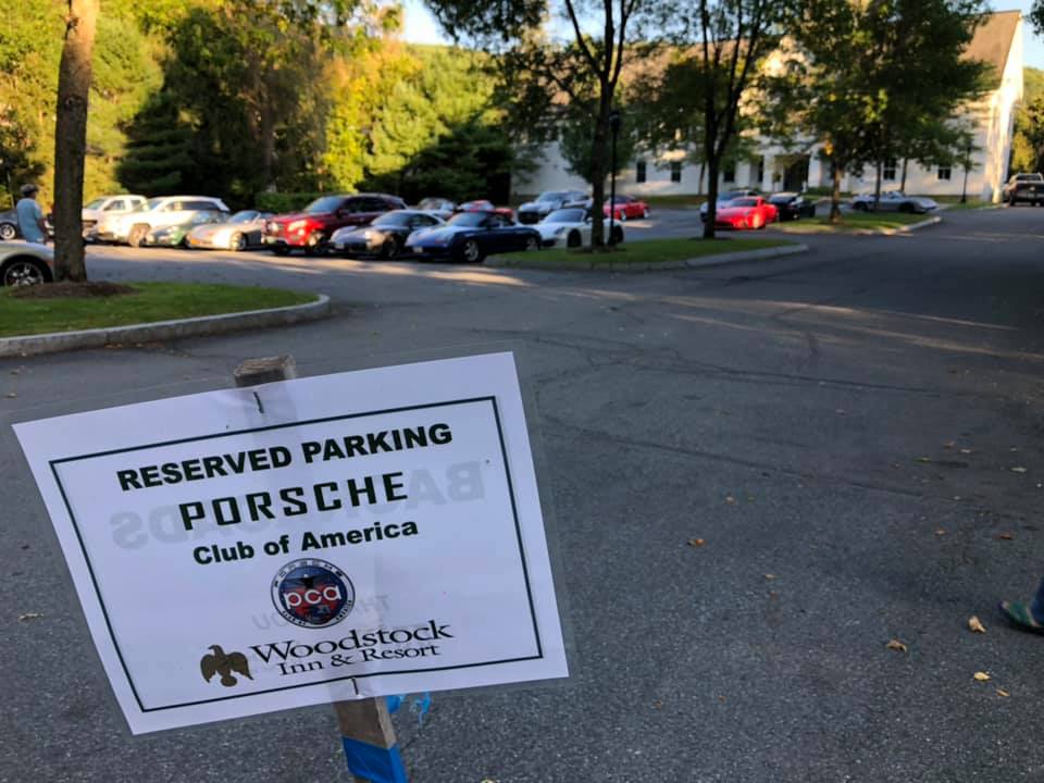 PCANational's tweet photo. PCA members arrived at Treffen Vermont yesterday at the Woodstock Inn &amp; Resort. Today they'll be exploring the state on driving tours to see covered bridges, views of Green Mountain, Fort Ticonderoga, and more! #TreffenNA #PCANational #Porsche https://t.co/tzqBYxcyLB