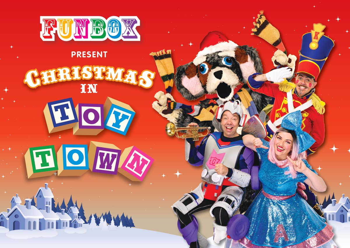 Help the <a href="/funboxshow/">FUNBOX</a> gang explore Toy Town in their brand new Christmas show.
 Perfect family fun with sing-alongs and silliness. Remember to come dressed as your favourite toy!
13th - 15th December bit.ly/2ltRzSa
#funbox #toytown #glasgow #christmas #familyentertainment