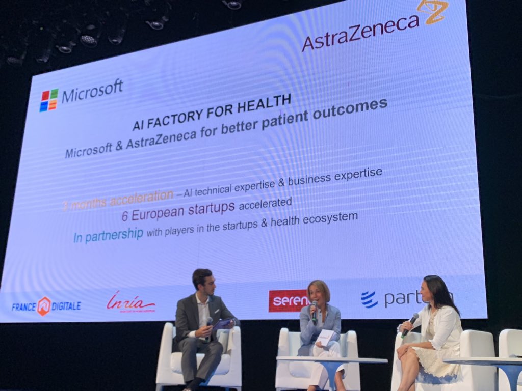 La prochaine promotion des startups de l’#AIFactory sera axée Santé, en partenariat avec <a href="/AstraZeneca/">AstraZeneca</a> ! un signe puissant de la mobilisation de tout un #écosystème au service de la Santé #AIforHealth #MicrosoftAI 
@MicrosoftFrance @Startupinside