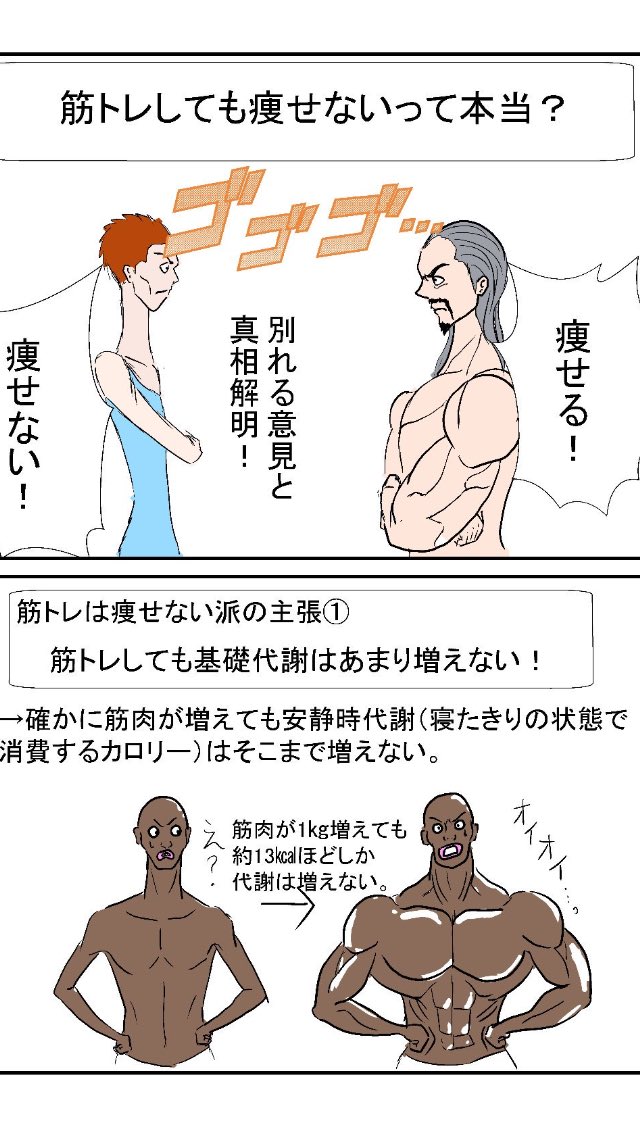 内記 漫画でわかる筋トレ Sur Twitter 筋トレって本当に痩せる