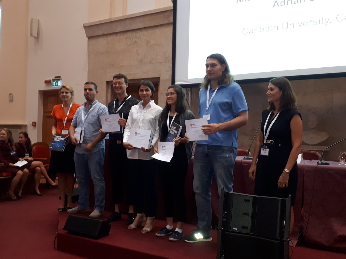 CarletonBPRC's tweet photo. CONGRATULATIONS to @CarletonBPRC students Luminita Dumitrascu, Tareq Abuimara, Michael Gutland, Larissa Ide and Adrian Soble who have WON 1st PLACE in the International Building Performance Simulation Competition in Rome! An amazing achievement! @CarletonU_Eng #BS2019Rome @IBPSA https://t.co/uw6TUyHcC8