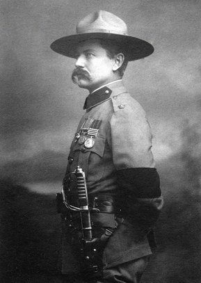 This man - Frederick Russell Burnham, a man who was likely inspiration both for Indiana Jones and the general aesthetics/mentality of the Boy Scouts, was an expert witness before congress. The "most complete human being who ever lived."(also colonial shithead, "savage" fighter)