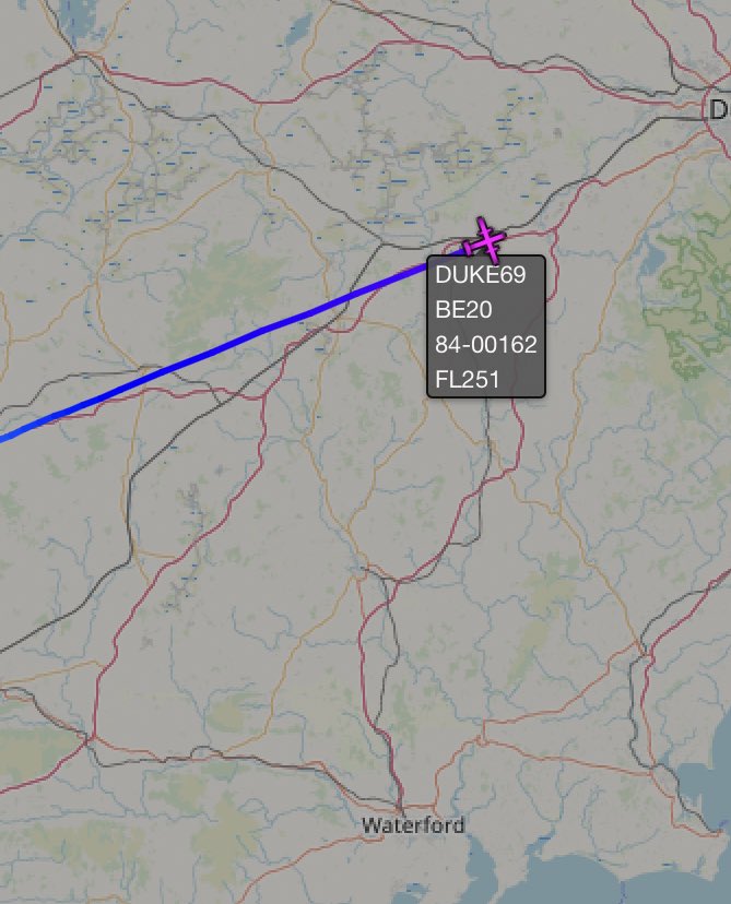 Buzz6868's tweet photo. Beech C-12U-3 Huron DUKE85
84-00165 &amp; DUKE69 84-00162 up now
@RCH648 @Italian_Spotter @ItaMilRadar @_mrbyte @planesonthenet @Andy007_SR_A @Su39frogfoot @5472_nde @_alphabravo @KifaTwentyfour @BunkerAlpha @ScotlandDX
@SouthWalesAG @chrisholley12 @planesonthenet @Welshmonitor https://t.co/vpYR5byt3r