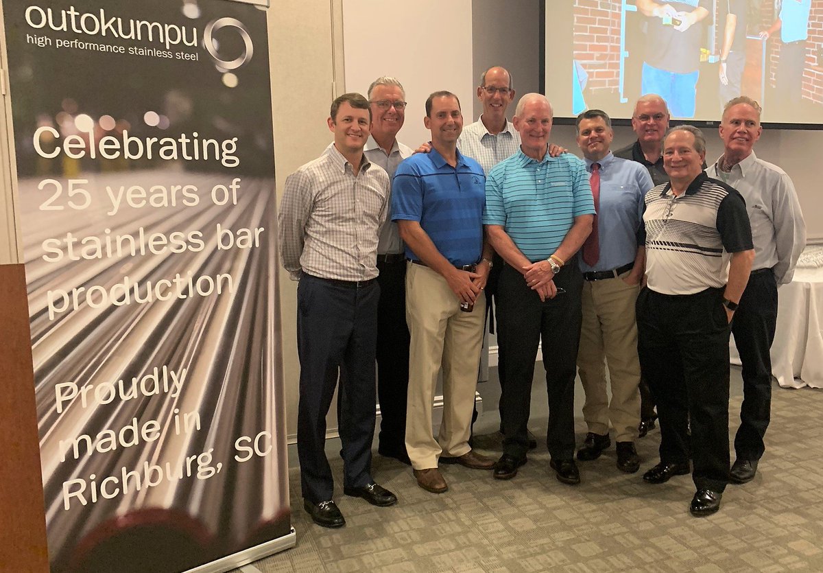 Outokumpu On Twitter 25 Years Ago Outokumpu Stainless Bar Shipped Its First Stainless Steel Bar To The Us Market Since Then We Have Produced Over 700 000 Tons We Celebrated The Milestone With