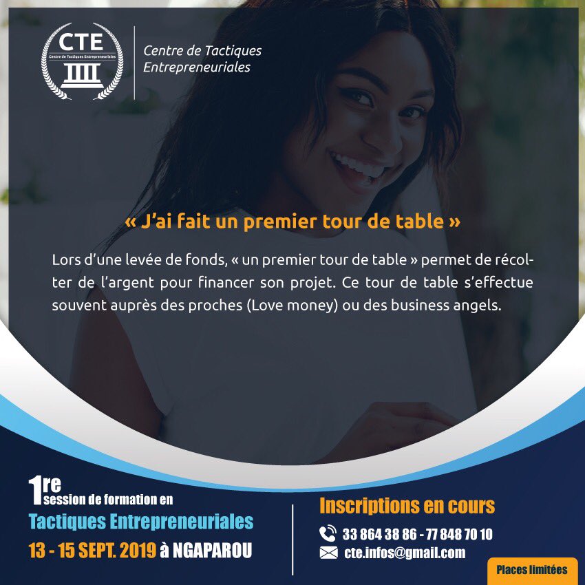 CTEAfrique's tweet photo. #Tour_Table #Entrepreneurship #Motivation #Innovation #Communication #Digital #Inspiration #Success #Kebetu #cte #Sadarwa #Group #Agence #Senegal #Tactiques #Centre #Viral #Management #Fun
Inscription : https://t.co/yUJZJAkGWF 
Téléphone : 77 848 70 10
Email : cte.infos@gmail.com https://t.co/KJNkqPkVpR
