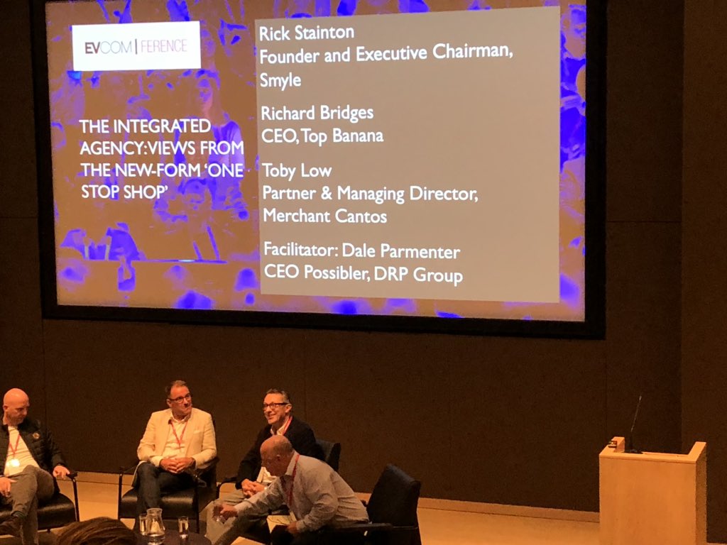 meetpie's tweet photo. ‘Clients are much more educated about what they are buying’ Richard Bridges CEO talking about the integrated #agency @WeAreTopBanana @EVCOMUK #evcomference19 #eventptofs https://t.co/t0s1EIS2E3