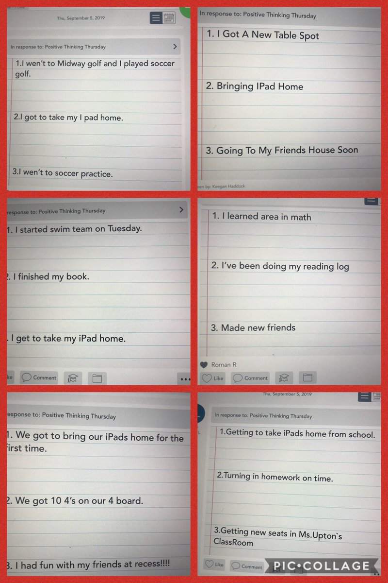 AbbeyUpton's tweet image. I love to read their Positive Thinking Thursday posts!  If you can’t tell, they were excited to take their iPads home this week❤️ #CRFamily #creteach #cre219