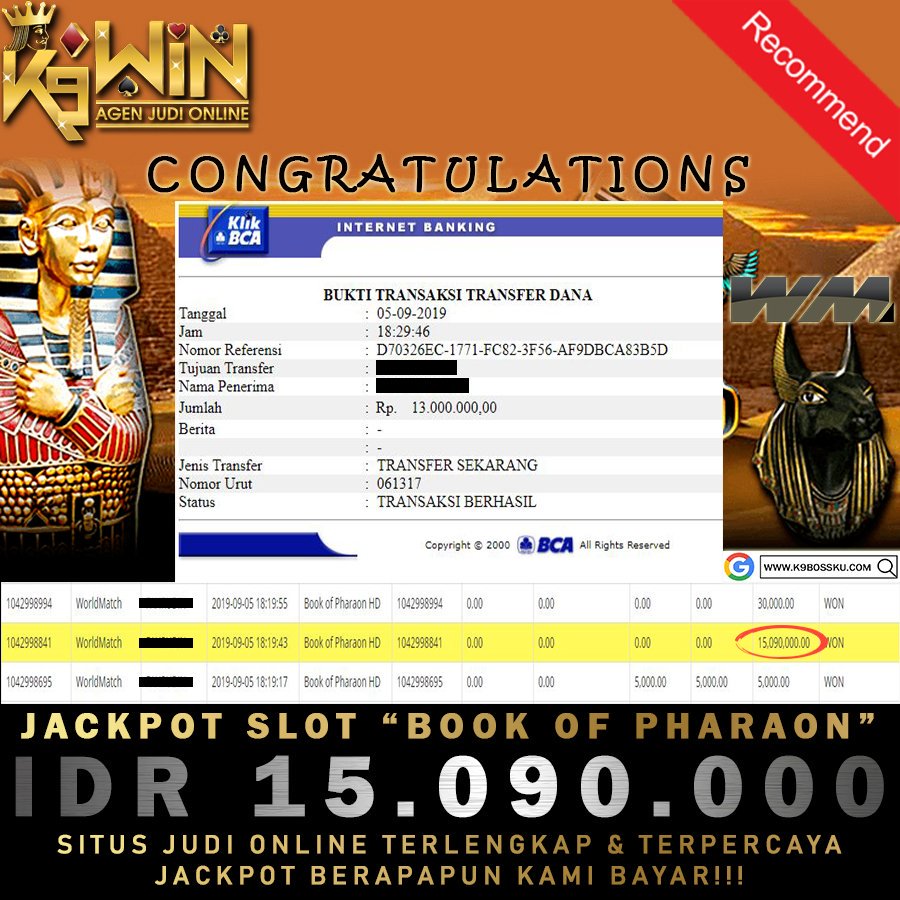 IdK9win's tweet photo. Selamat kepada member setia K9WIN :
Id : FAHRXXXX
Deposit 200rb bisa WD sampai dengan 13 JUTA.
Menang Berapa saja, Kami BAYAR !!!

#agenbola #jadwalbola #sepakbolaindonesia #bandarresmi #judislotresmi #judislotonline #mesinslot #gameslots https://t.co/dJpeJT3wjn
